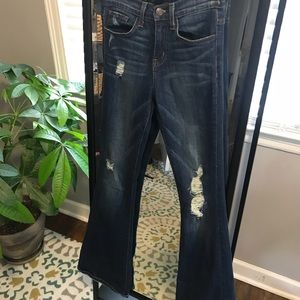 Flying Monkey Distressed Flare Denim